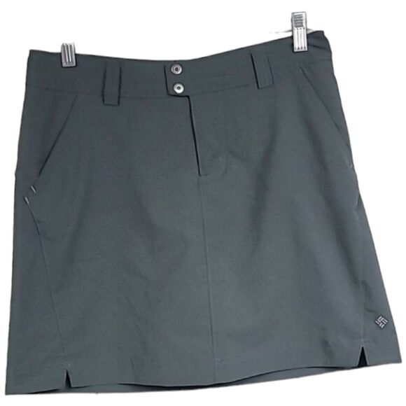 Columbia Omni-Shade Packable Skort Sun Protection Hiking Trail Skirt/Short Gray - Picture 1 of 13